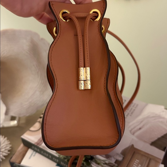 Ulla Johnson X Sisley Adria Pleated Wave Bag in Pecan - Picture 7 of 17